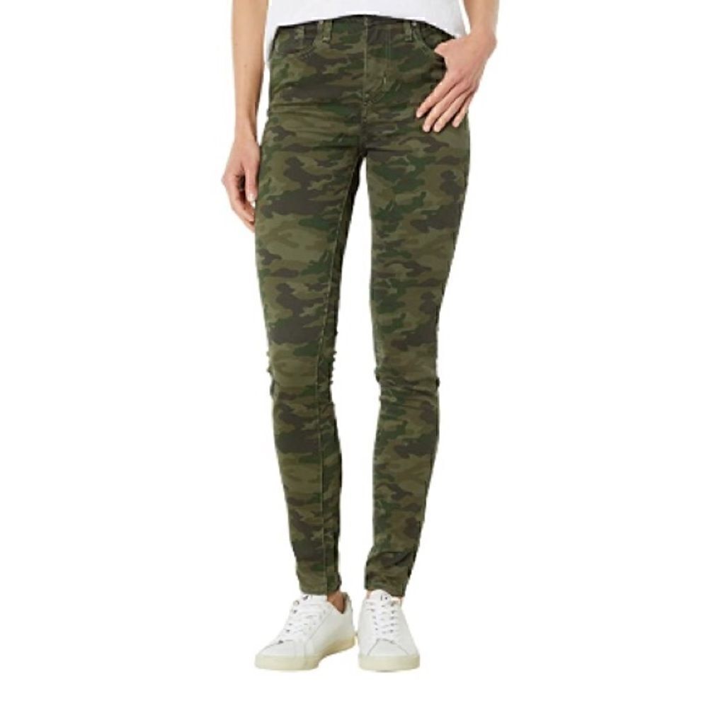 New Levi's Andie Green Camo 721 High-Rise Skinny Jeans Women pants size 0